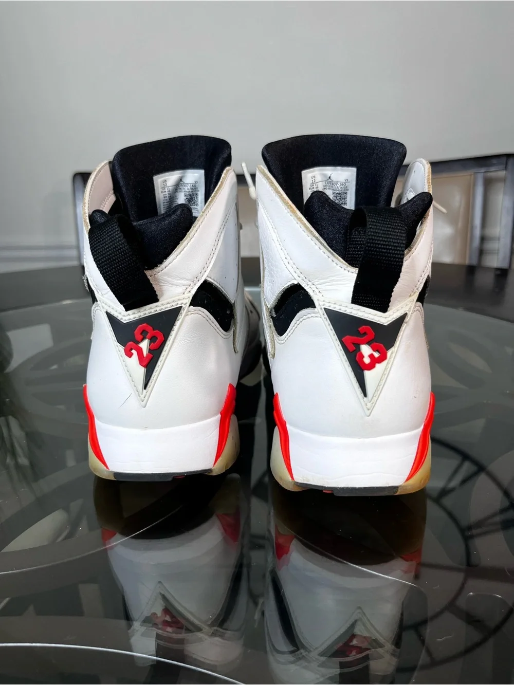 Nike Air Jordan 7 Retro White Infrared Men's Sz 12